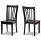 Baxton Studio Minette Modern and Contemporary Transitional Dark Brown Finished Wood 2-Piece Dining Chair Set 180-11426-Zoro - alternate 1